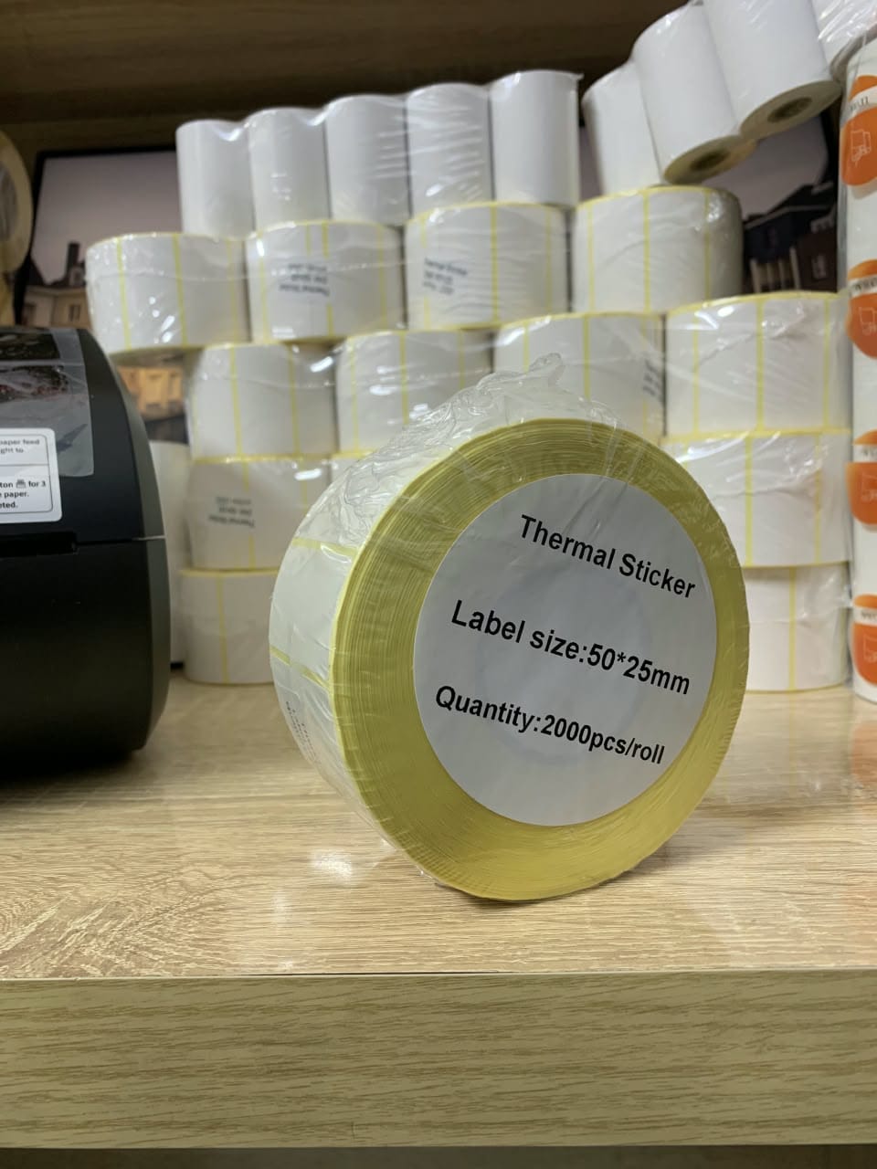 Self-adhesive thermal labels